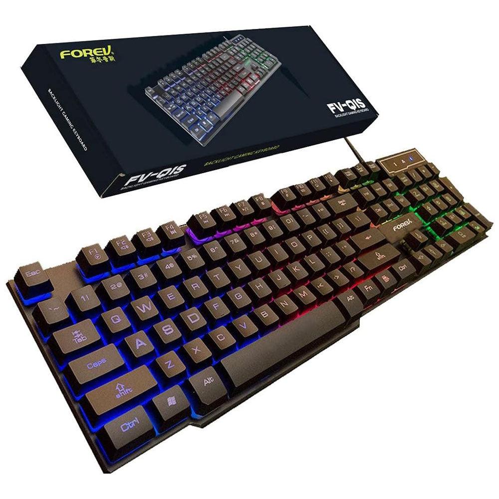 Forev FV-Q1S Rainbow Wired Gaming Keyboard English & Arabic - Kimo Store
