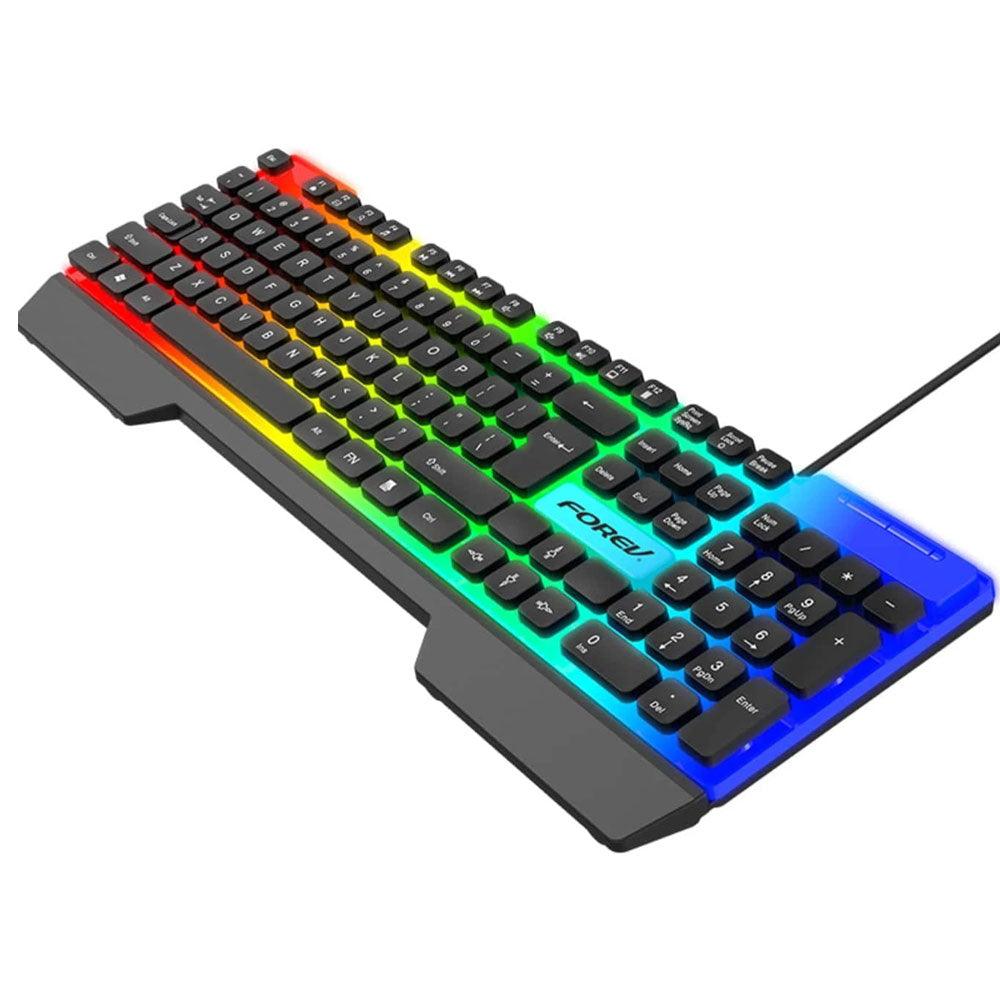 Forev FV-Q58 Rainbow Wired Gaming Keyboard English & Arabic