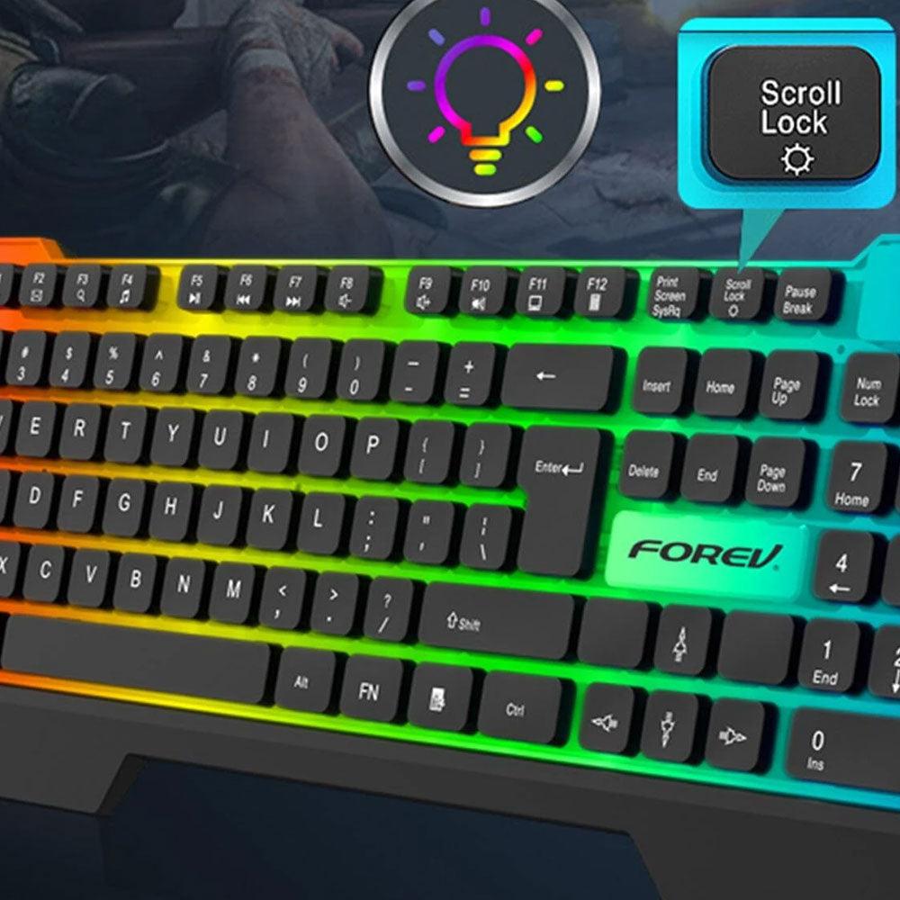 Forev FV-Q58 Rainbow Wired Gaming Keyboard