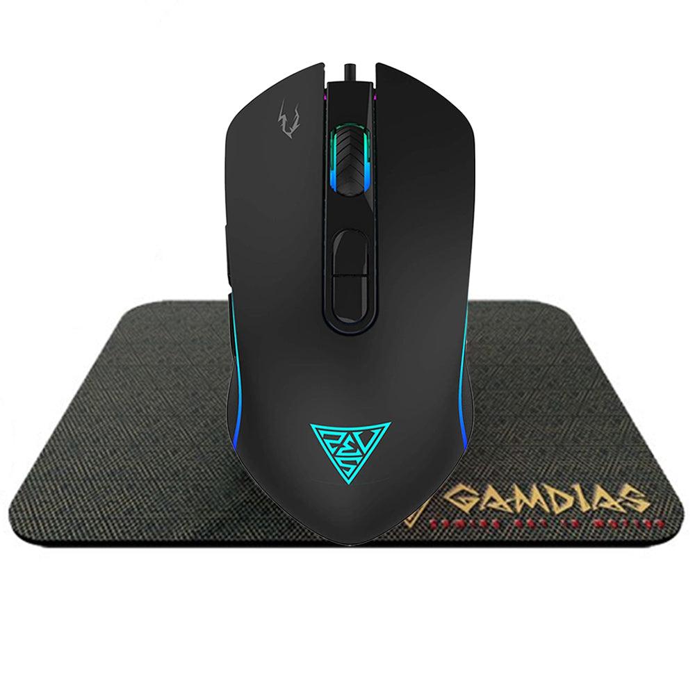 Gamdias Zeus E3 RGB Wired Gaming Mouse 3600Dpi + NYX E1 Mouse Pad