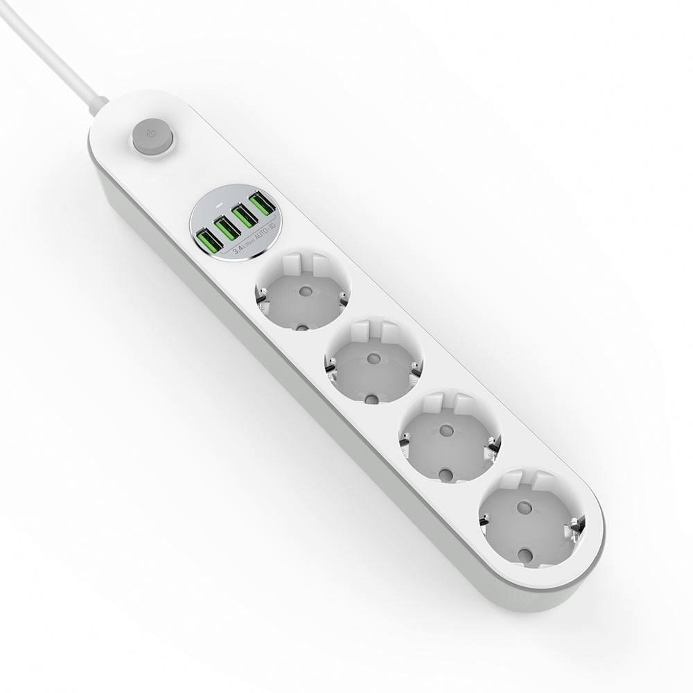 Gigamax Plus Gm99 4Port + 4USB Power Strip