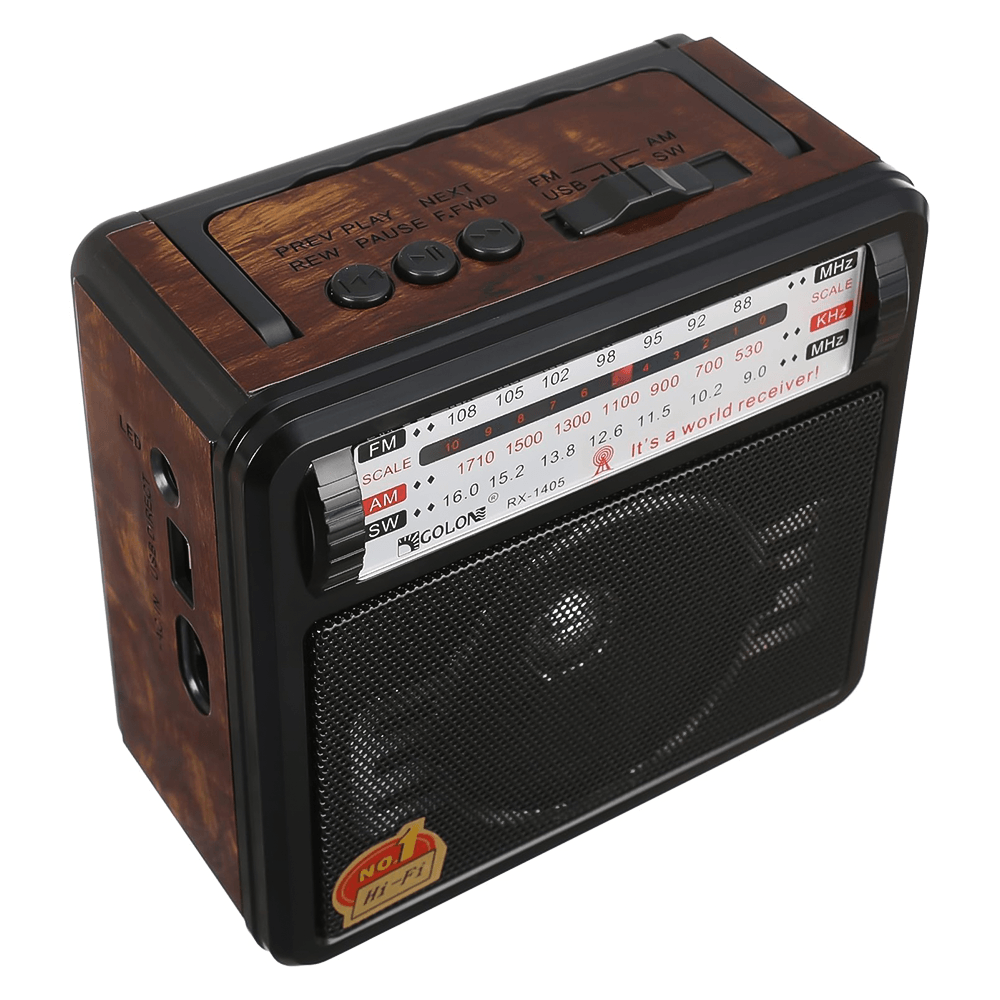 Golon RX-1405 Portable Radio Speaker 1.0 - Black - Kimo Store