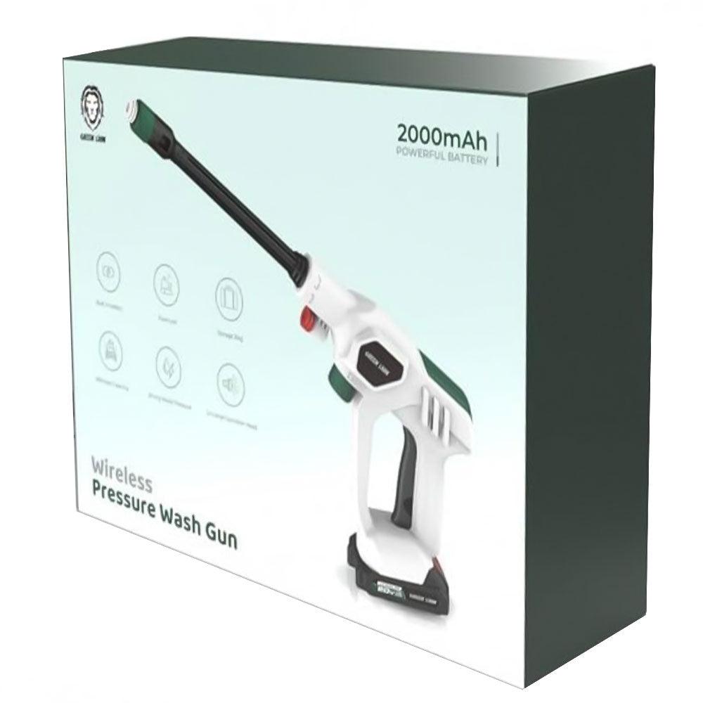 Green Lion Wireless Pressure Wash Gun GNCLNGUNWH 130W 2000mAh - White - Kimo Store