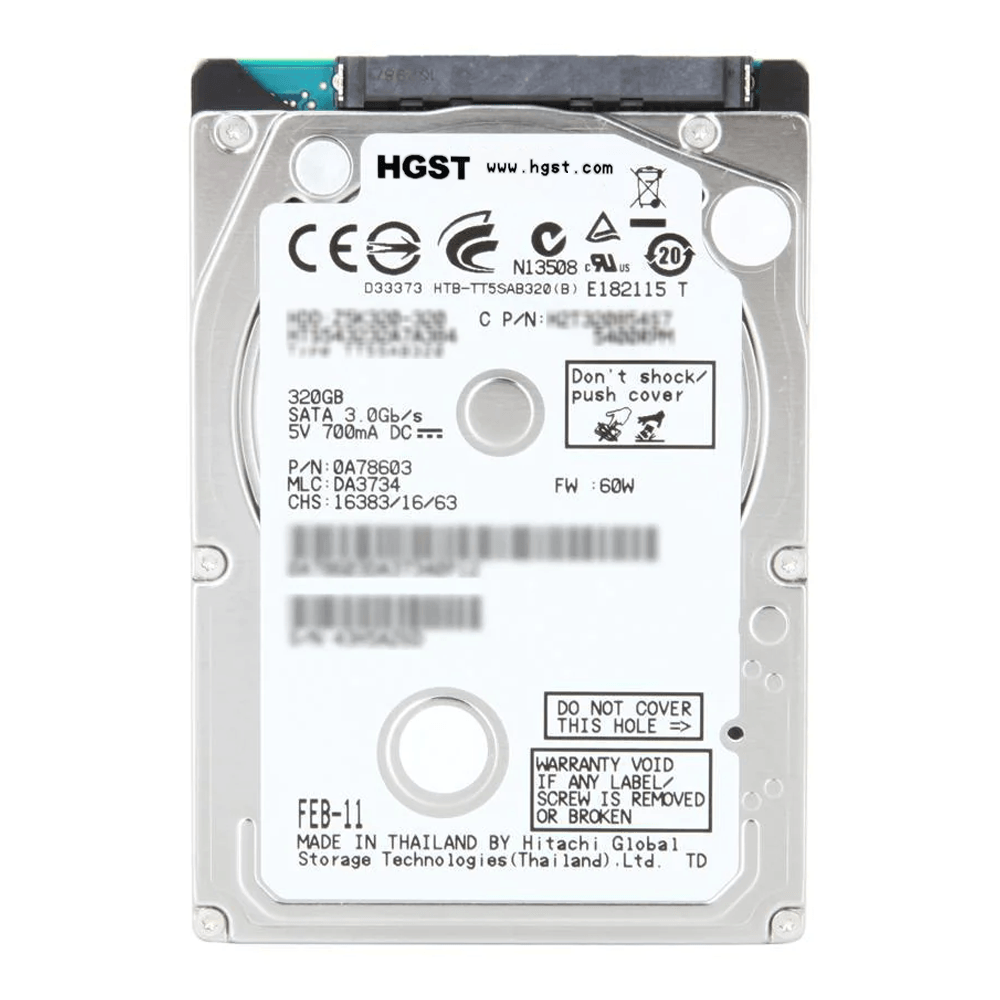 HGST 320GB 2.5 Inch Internal Laptop Hard Drive (Original Used) - Kimo Store