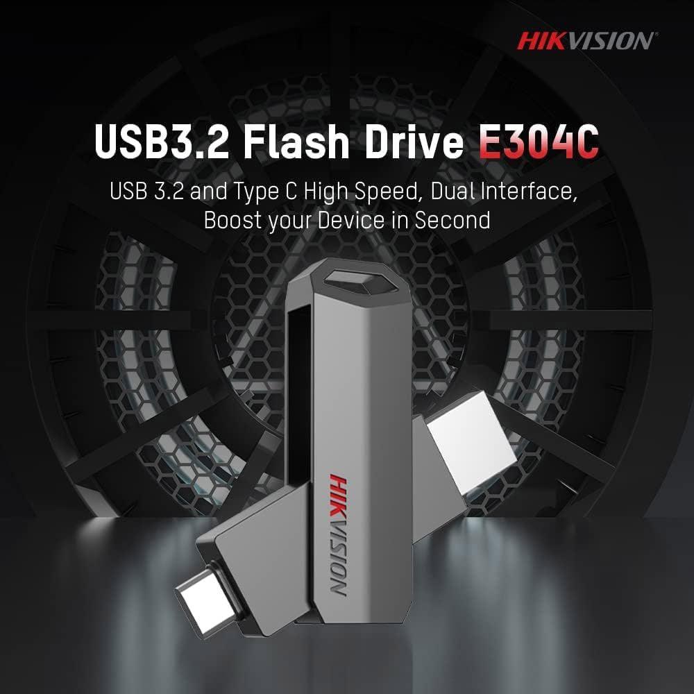 فلاش ميموري هيكفيجن 64 جيجابايت E304C Type-C & USB 3.2  