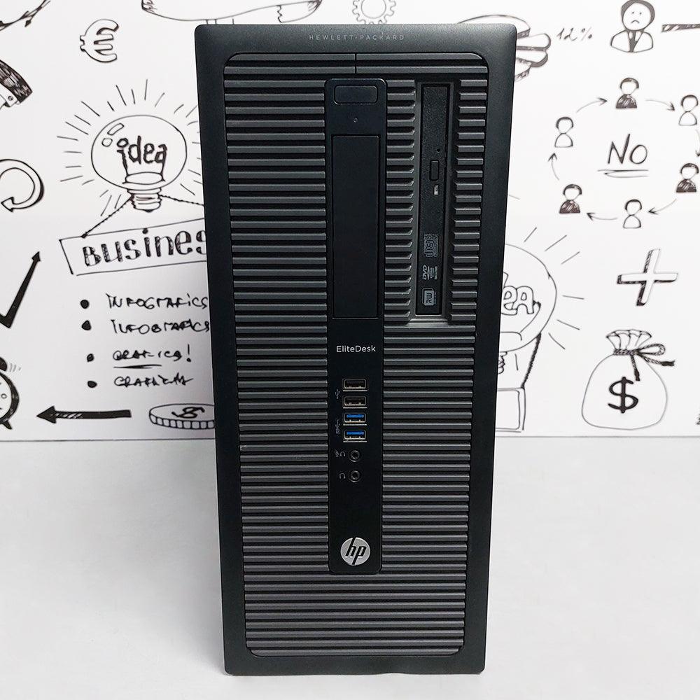 HP EliteDesk 800 G1 Tower PC (Intel Core i3-4130 - 4GB DDR3 - No Hard - Intel HD Graphics - DVD RW) Original Used - Kimo Store