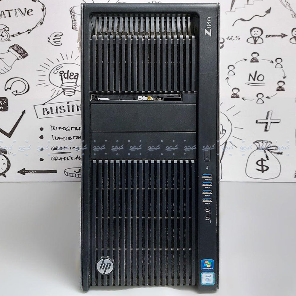 كمبيوتر ورك ستيشن اتش بى Z840 (2x انتل زيون E5-2620 V3 - رام 16 جيجابايت DDR4 - بدون هارد - بدون كارت شاشه - DVD RW ) استعمال خارج