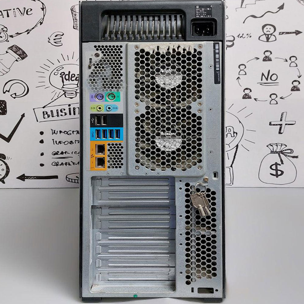 كمبيوتر ورك ستيشن اتش بى Z840 (2x انتل زيون E5-2620 V3 - رام 16 جيجابايت DDR4 - بدون هارد - نفيديا كوادرو 1 جيجا - DVD RW ) استعمال خارج
