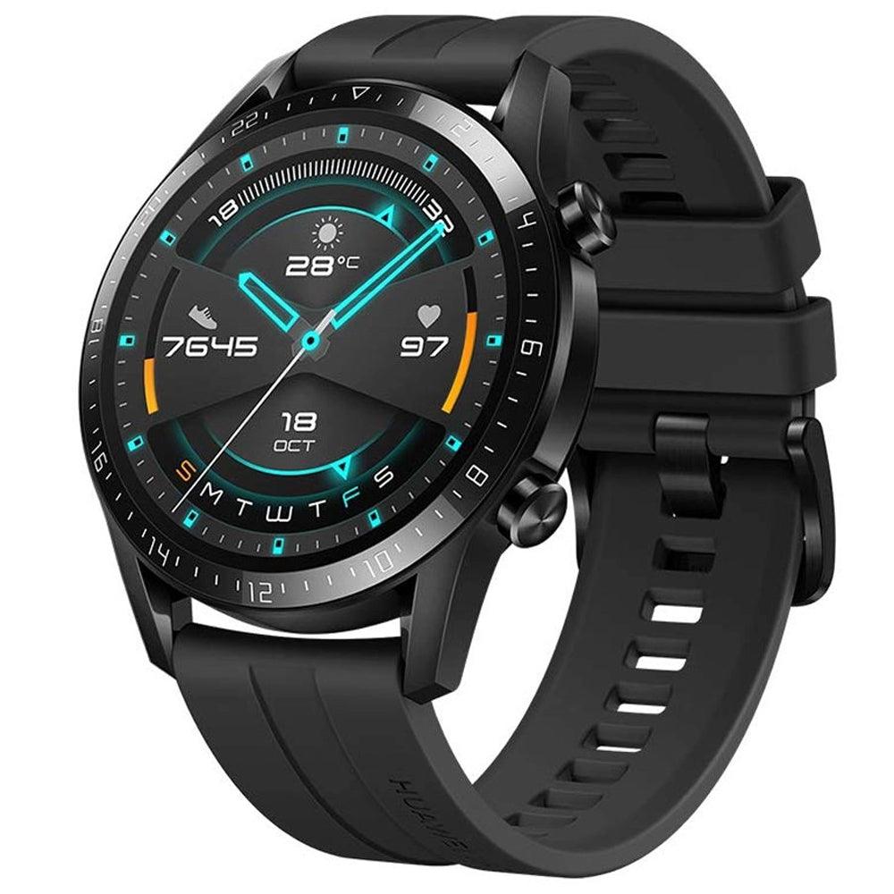 Huawei Watch GT 2 LTN-B19 (46mm - GPS) Matte Black Stainless Steel Case With Black Fluoroelastomer Strap
