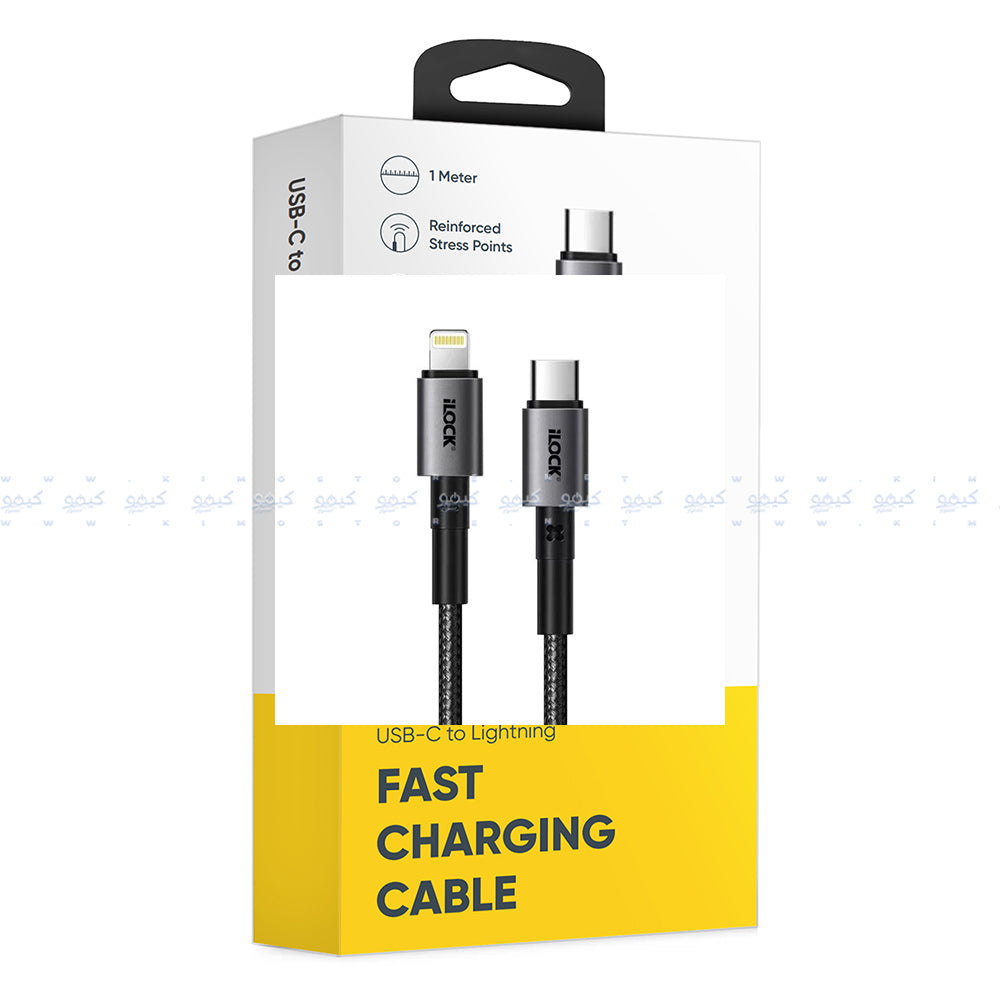 iLock 5090 Type-C To Lightning Cable 30W Fast Charging 1m - Black