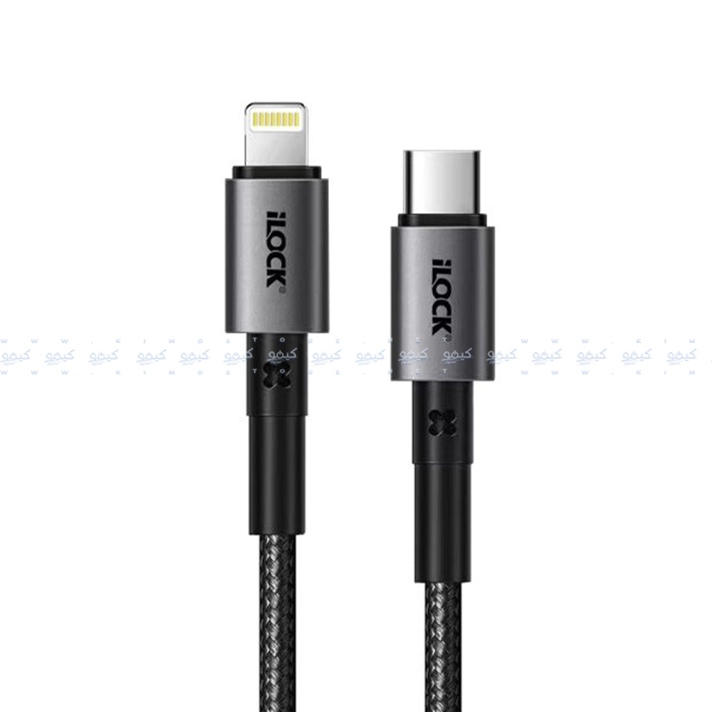 iLock 5090 Type-C To Lightning Cable 30W Fast Charging 1m - Black