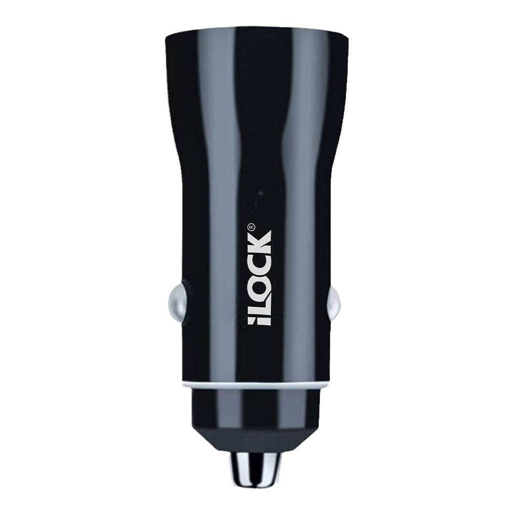 iLock 5096 Car Charger PD Type-C + QC3.0 USB 60W Fast Charging - Black