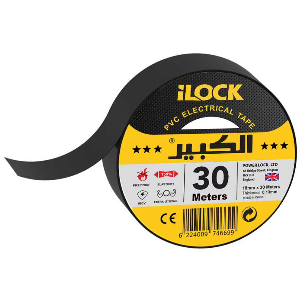 لاصق كهربائي أي لوك 30 متر - أسود