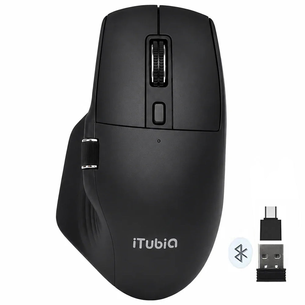 iTubia iTE605tu Dual Mode Rechargeable Bluetooth Wireless Mouse 4000Dpi - Black