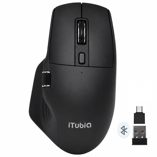 iTubia iTE605tu Dual Mode Rechargeable Bluetooth Wireless Mouse 4000Dpi - Black