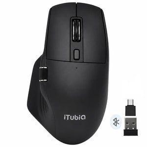 iTubia iTE605tu Dual Mode Rechargeable Bluetooth Wireless Mouse 4000Dpi - Black
