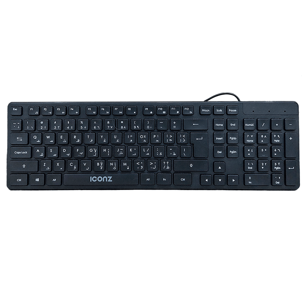 Iconz KB02 Wired Keyboard English & Arabic - Black