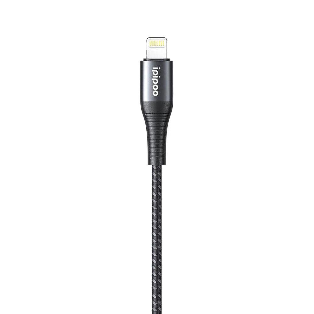 Ipipoo KP-116L Lightning To 3.5mm AUX Audio Cable 1m - Black - Kimo Store