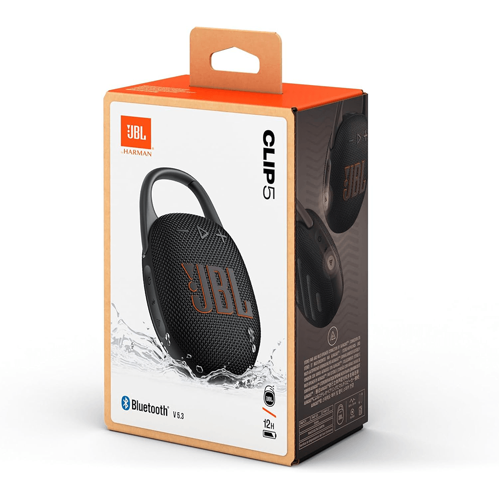 JBL Clip 5 Waterproof Portable Bluetooth Speaker - Black - Kimo Store