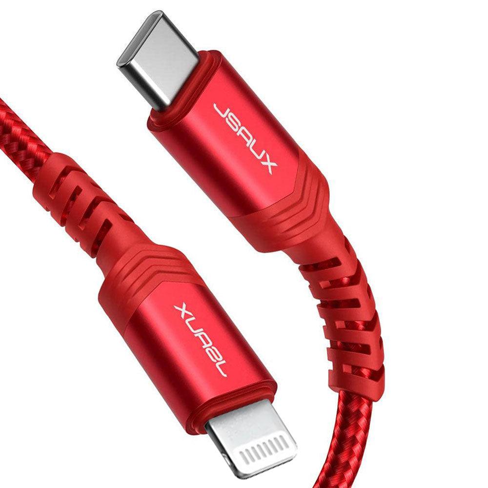 Jsaux CL0216 Type-C To Lightning Cable 3A Fast Charging 3m - Red
