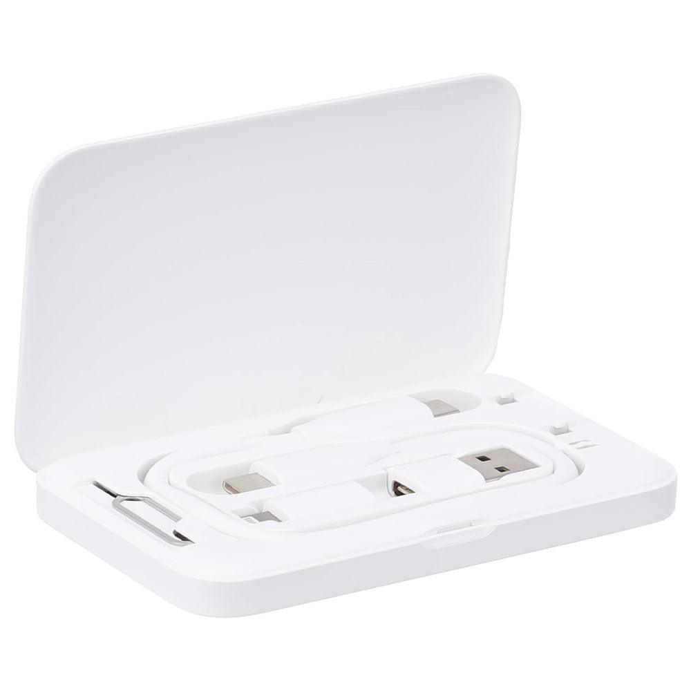 Jsaux DB01 UrbanKit Mini Storage Digital Box Charging Cable - White