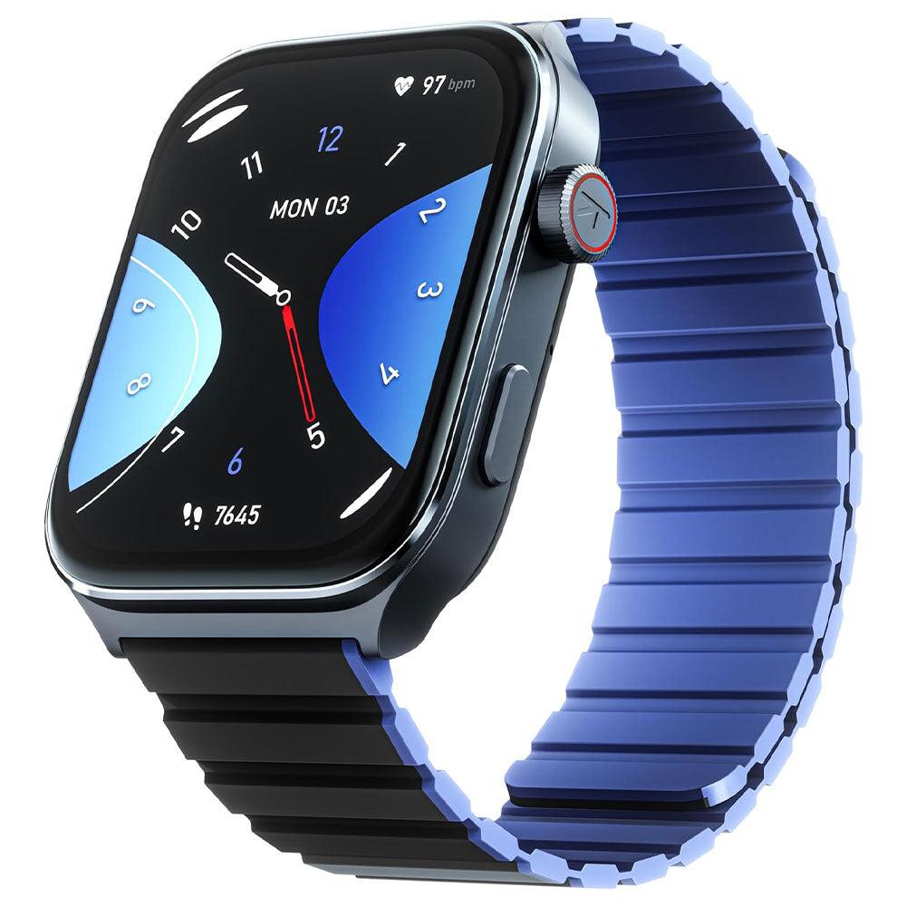 Kieslect Ks2 Smart Watch Midnight Blue Aluminum Case With Black x Blue Strap & Extra Black Strap