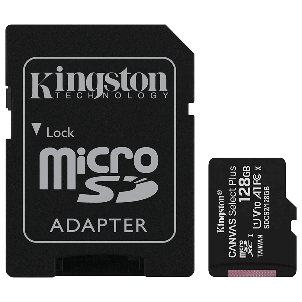 Kingston Canvas Select Plus 128GB Class 10 Micro SD Memory Card