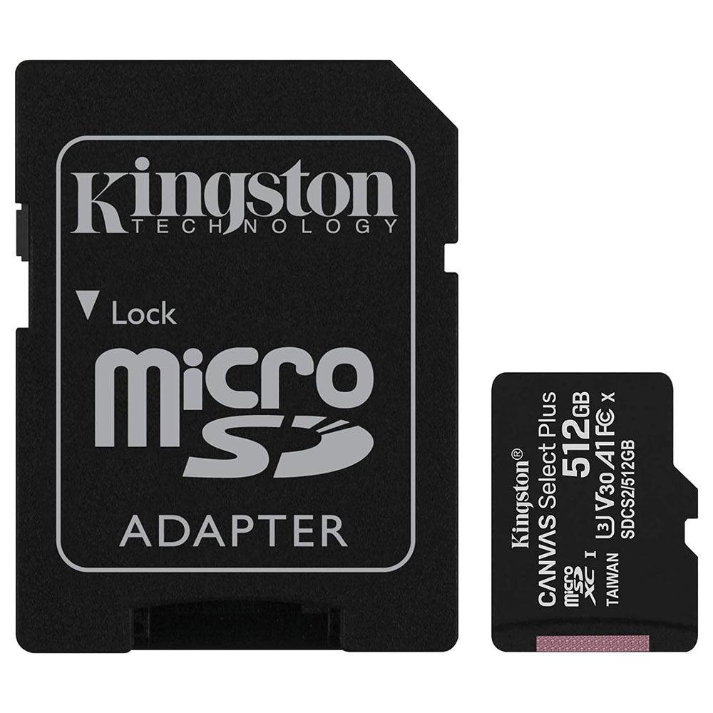 Kingston Canvas Select Plus 512GB Class 10 Micro SDCS2 Memory Card