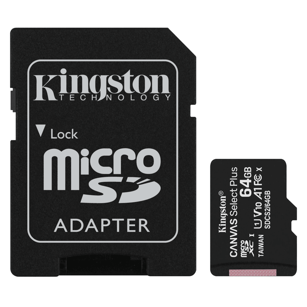Kingston Canvas Select Plus 64GB Class 10 Micro SD Memory Card