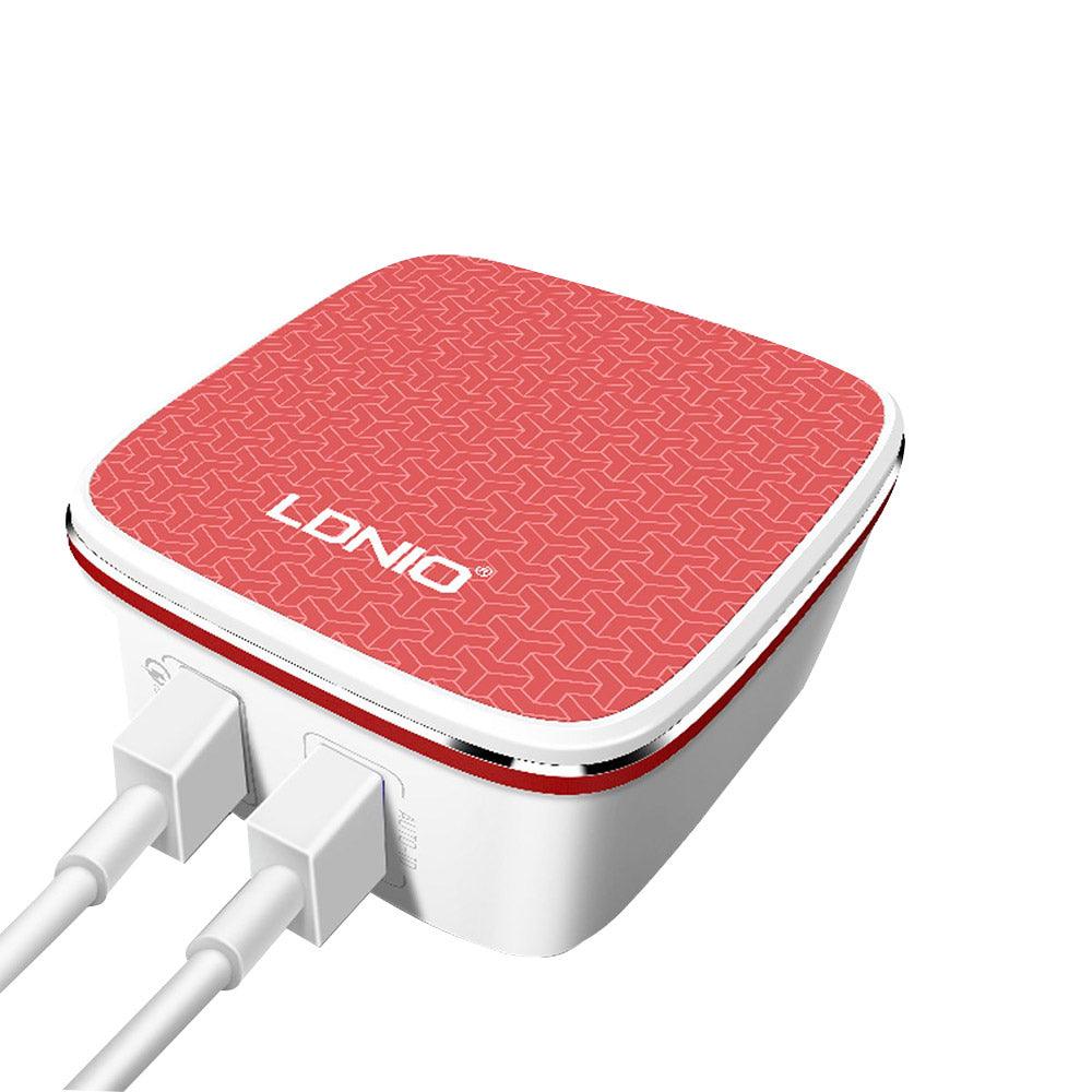 Ldnio A2405Q Wall Charger USB + QC3.0 USB + Lightning Cable 30W 