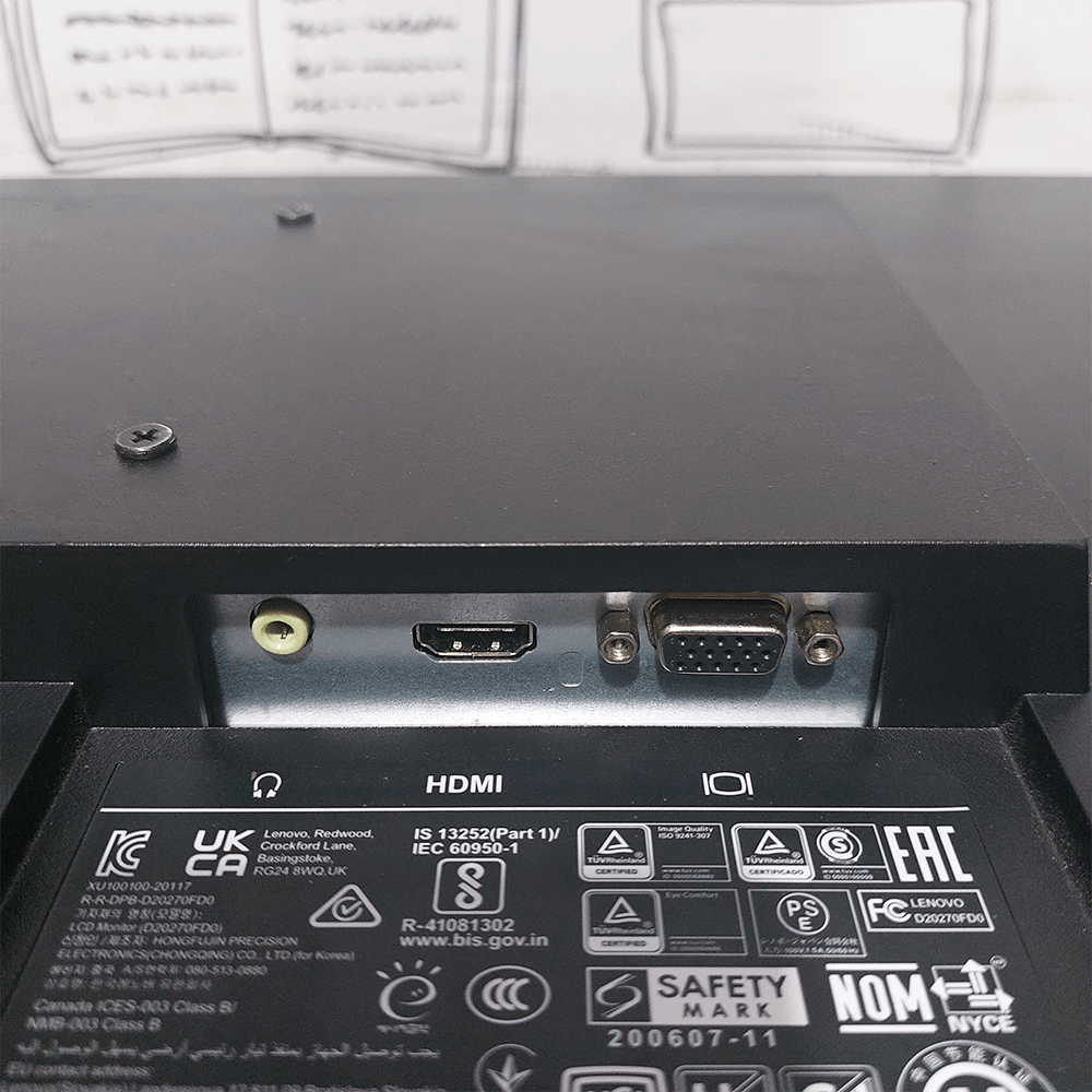 Lenovo D27-30 27 Inch IPS LED FHD HDMI Frameless Monitor (Grade A) Original Used - Kimo Store