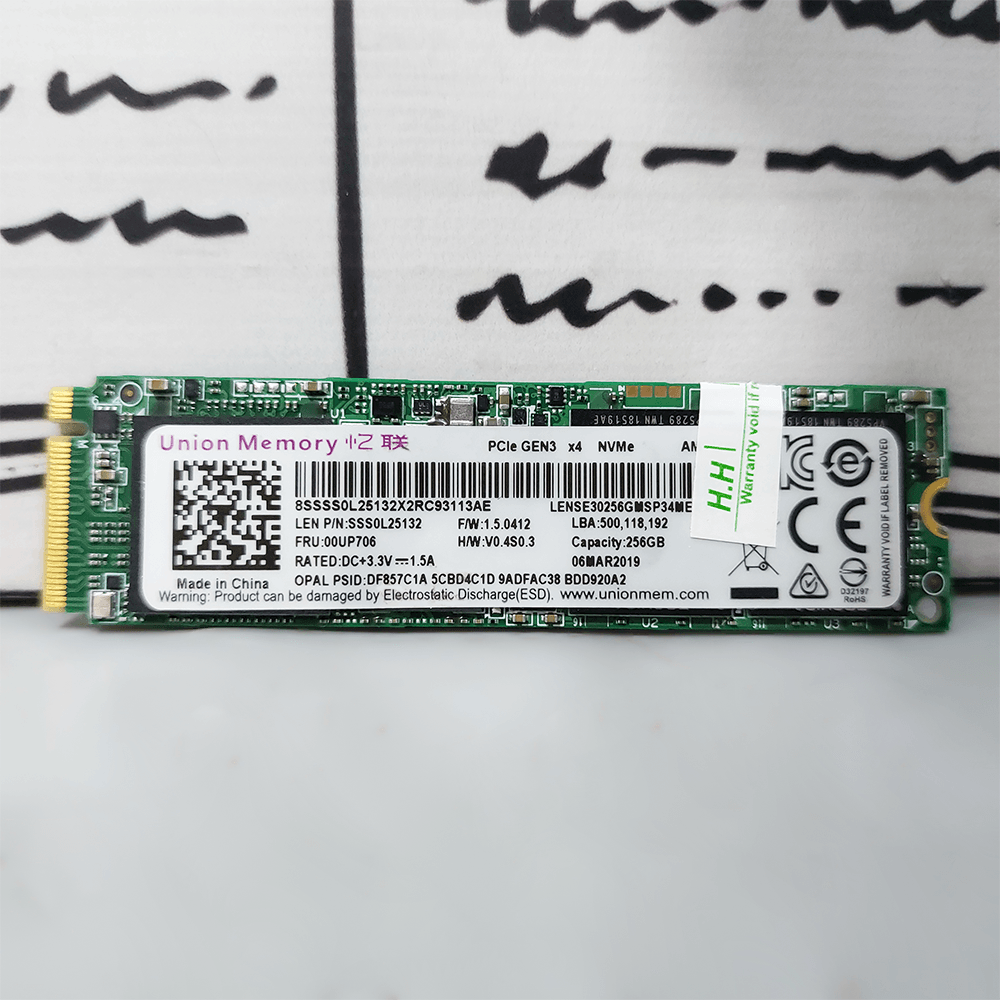 Lenovo E580 Union Memory 256GB NVMe PCIe M.2 SSD (Original Used) - Kimo Store