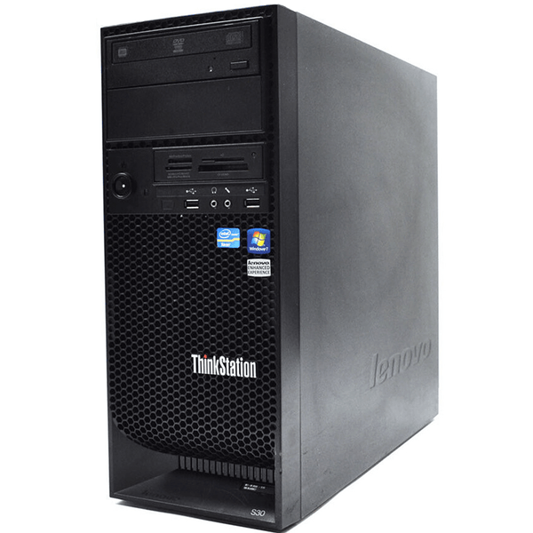 كمبيوتر ورك ستيشن لينوفو ThinkStation S30 (انتل زيون E5-1620 - رام  16جيجابايت DDR3 -بدون هارد- نفيديا كوادرو 512 ميجا بايت NVS 300) استعمال  خارج