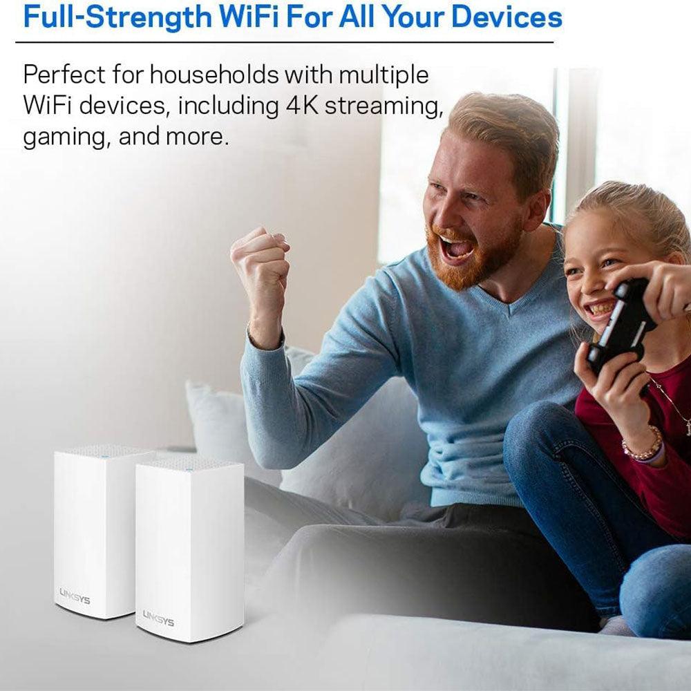 Linksys WHW0102-ME Velop Dual-Band Intelligent Whole Home Mesh Wi-Fi System 2600Mbps (2 Pack) - Kimo Store