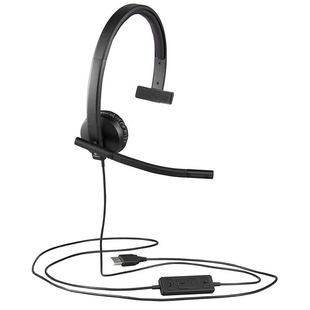 سماعة رأس لوجيتك مونو مع ميكروفون عازل للضوضاء H570E USB لنظام المؤتمرات