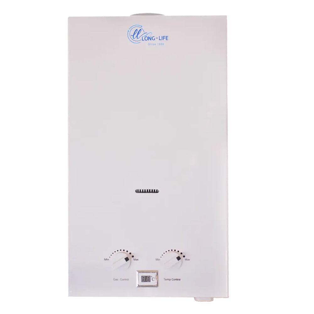 Long Life Gas Water Heater Kemet 10L سخان مياه غاز لونج لايف 10 لتر - ابيض