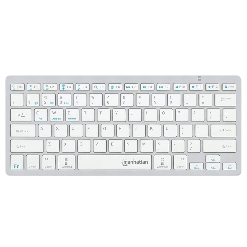 Manhattan KB-03-W Ultra Slim Dual Mode Wireless Keyboard English & Arabic