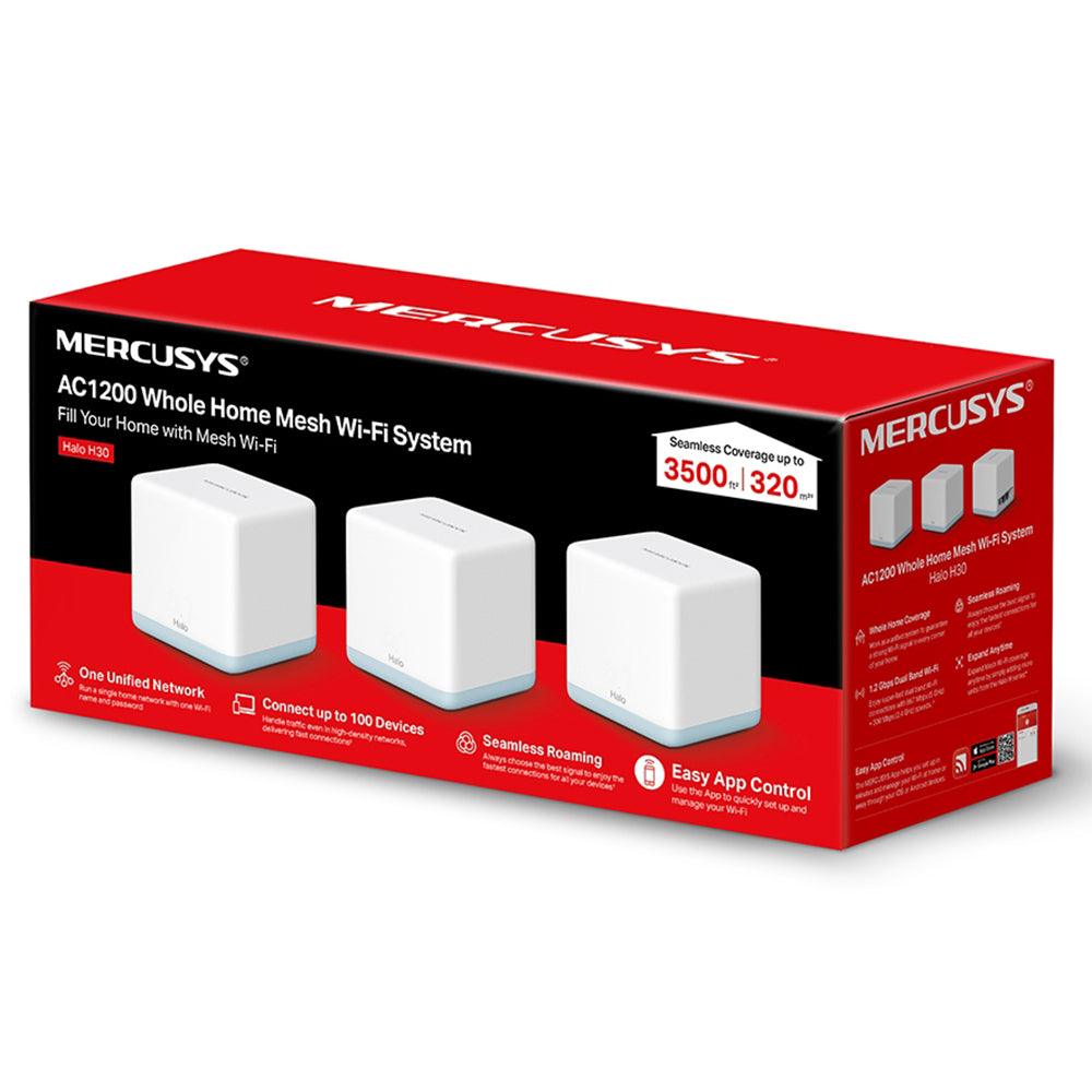 Mercusys Halo H30 AC1200 Whole Home Mesh Wi-Fi System 1200Mbps (3 Pack) - Kimo Store