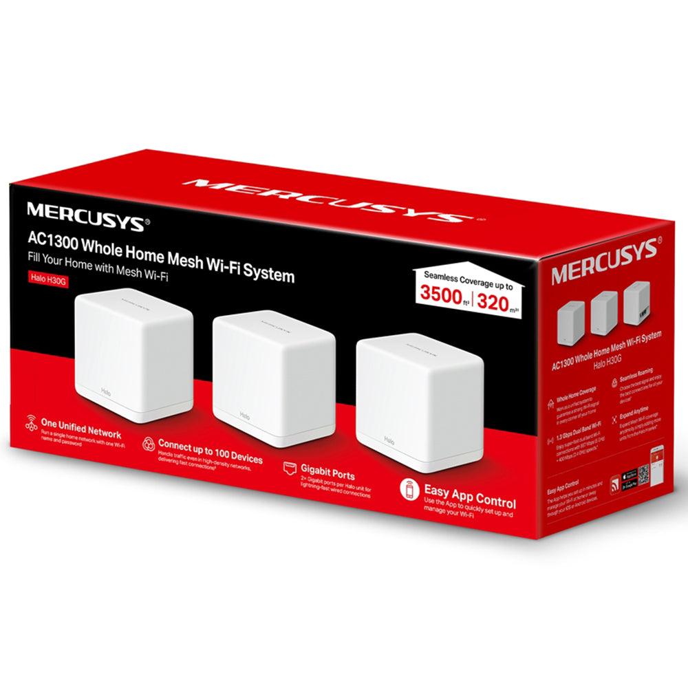 Mercusys Halo H30G AC1300 Whole Home Mesh Wi-Fi System 1300Mbps (3 Pack) - Kimo Store