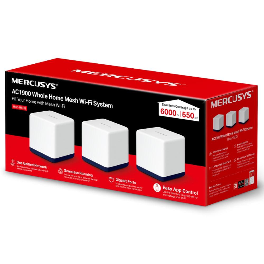 Mercusys Halo H50G AC1900 Whole Home Mesh Wi-Fi System 1900Mbps (3 Pack) - Kimo Store