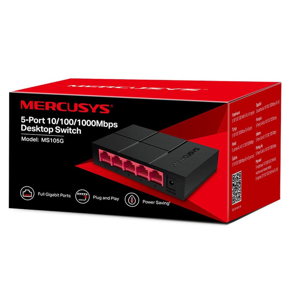 Mercusys MS105G Unmanaged Desktop Switch 5 Ports 10/100/1000Mbps - Kimo Store