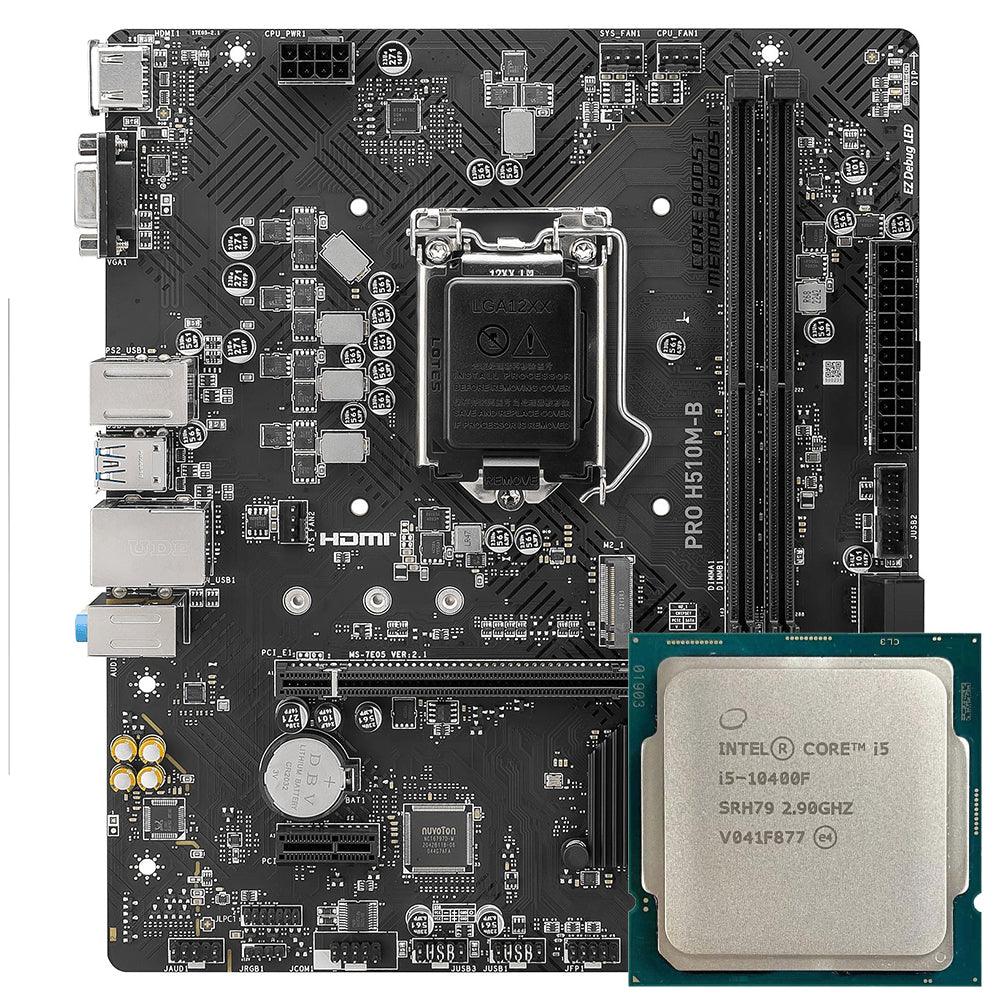 MSI PRO H510M-B Motherboard LGA 1200 + Intel Core i5-10400F Processor LGA 1200 Tray - Kimo Store