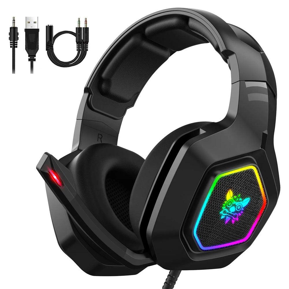 Onikuma K10 RGB Gaming Headset 7.1 Surround Sound - Black