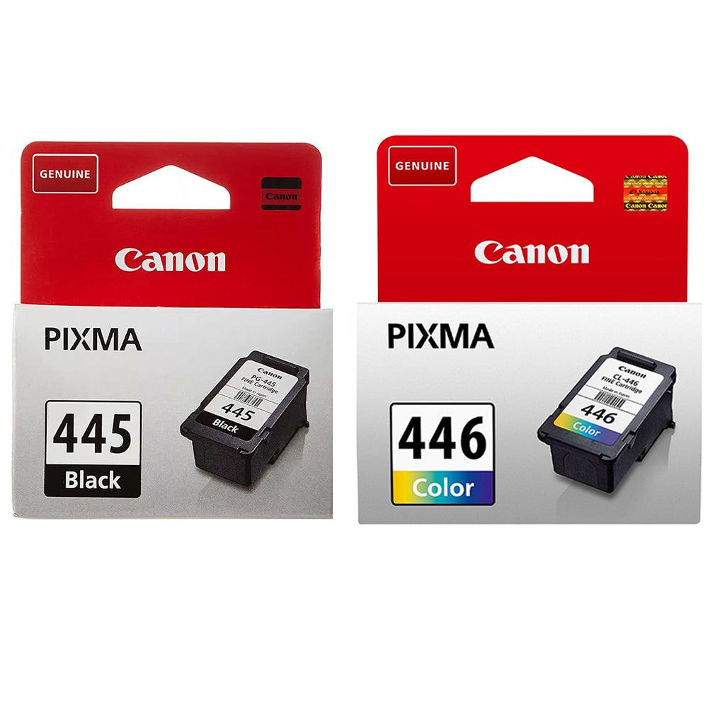 Pack of 2 Canon 445 / 446 Original Ink Cartridge Set Black & Tri Colour - Kimo Store