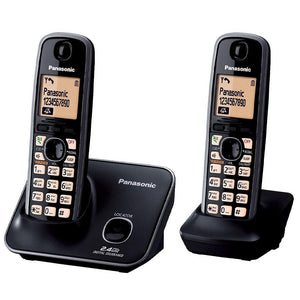 Panasonic KX-TG3712BX Digital Cordless Telephone 2 Handsets - Black