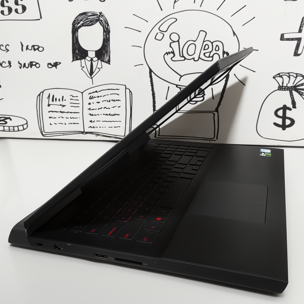 لاب توب ديل جيمينج Inspiron 15 7000 (انتل كور i7-7700HQ - رام 16 جيجابايت DDR4 - هارد 500 جيجابايت SSD - نفيديا جيفورس GTX 1050 TI 4GB - شاشه 15.6 بوصة 4K - كاميرا) استعمال الخارج