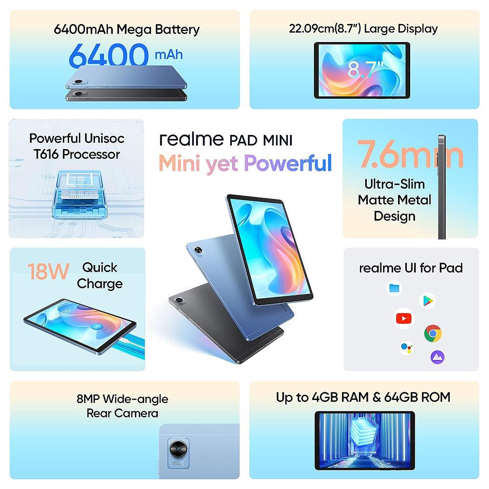 Realme Pad Mini RMP2105 Tablet Single Sim (32GB / 3GB Ram / 8.7 Inch / 4G) - Kimo Store