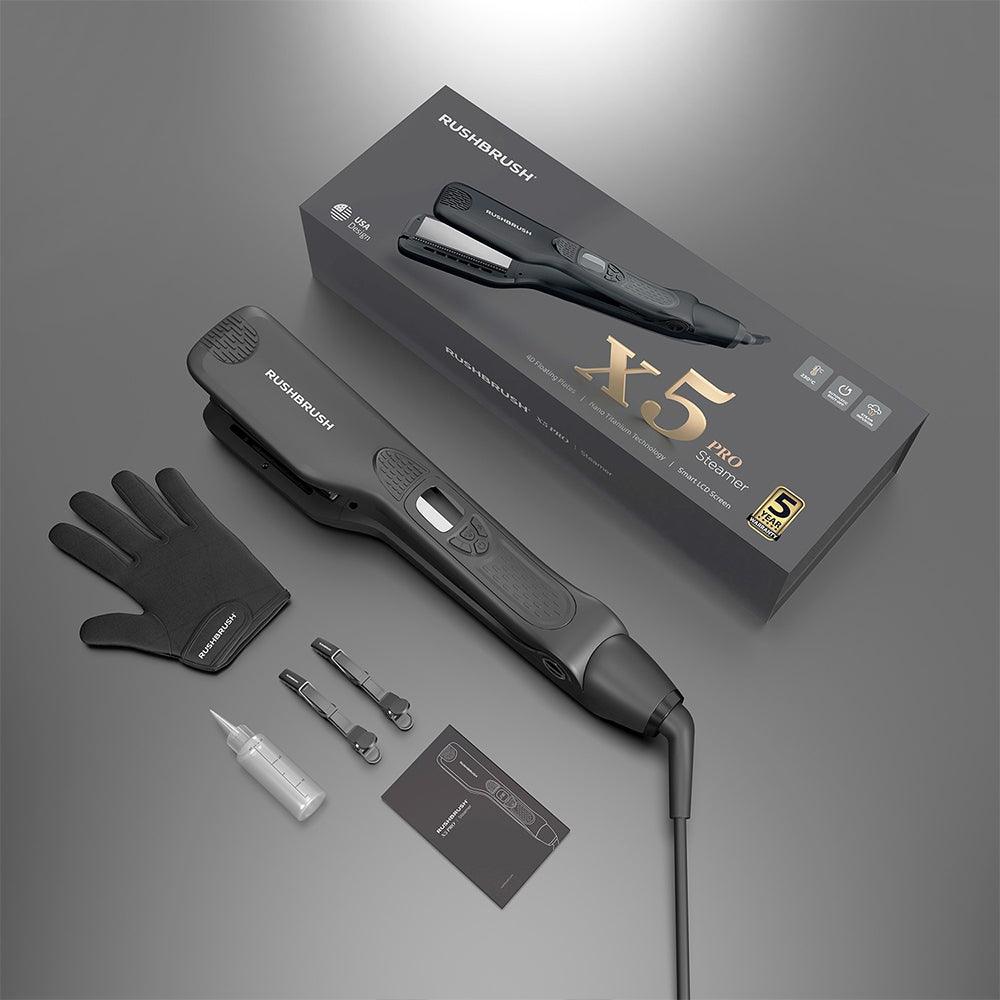 Rush Brush Hair Straightener X5 Pro Steamer 250W - Kimo Store
