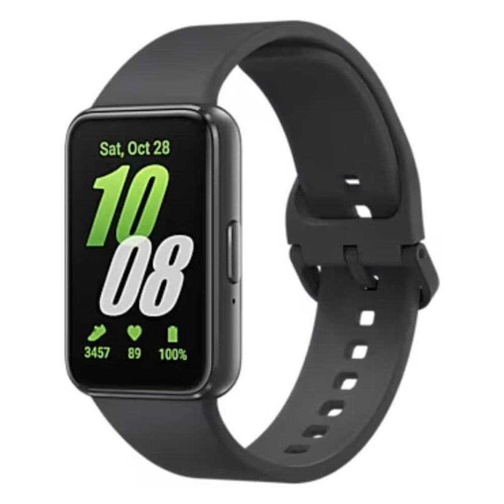 Samsung Galaxy Fit3 SM-R390 Band Gray Aluminum Case With Dark Gray Strap