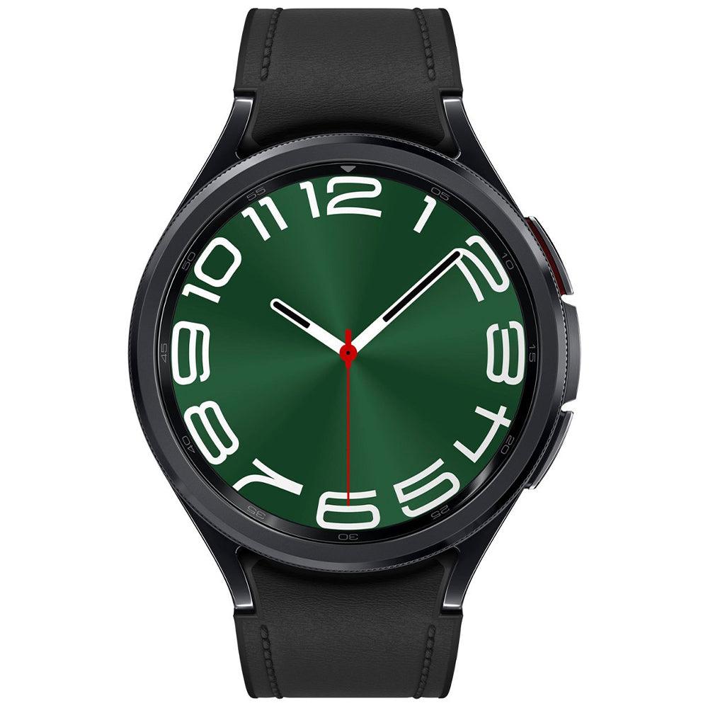 ساعة سمارت سامسونج جلاكسي Watch 6 Classic SM-R960 تدعم (GPS) 47 ملم - هيكل الومنيوم اسود مع سوار اسود 